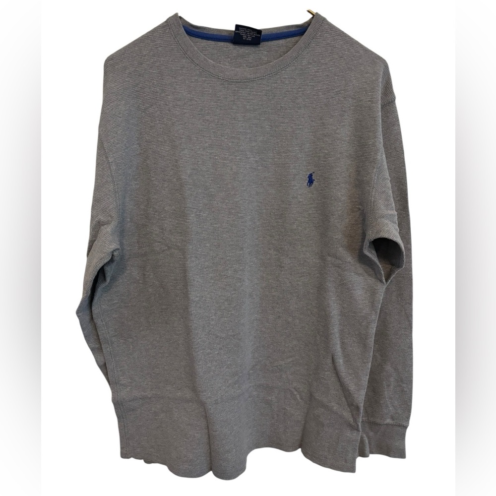 Polo by Ralph Lauren Gray Waffle Knit Top